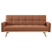 Upholstered track arms convertible sofa bed in terracotta by Coaster additional picture 11
