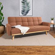 Upholstered track arms convertible sofa bed in terracotta by Coaster additional picture 13