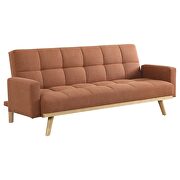 Upholstered track arms convertible sofa bed in terracotta by Coaster additional picture 14