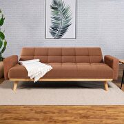 Upholstered track arms convertible sofa bed in terracotta by Coaster additional picture 3