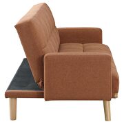 Upholstered track arms convertible sofa bed in terracotta by Coaster additional picture 6