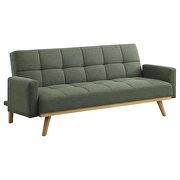Upholstered track arms convertible sofa bed in green by Coaster additional picture 3