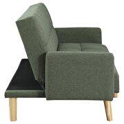 Upholstered track arms convertible sofa bed in green by Coaster additional picture 6