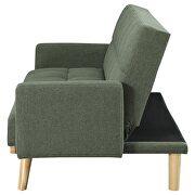 Upholstered track arms convertible sofa bed in green by Coaster additional picture 9