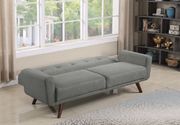 Mid-century modern grey and walnut sofa bed by Coaster additional picture 2