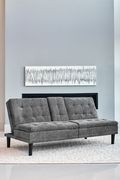 Gray chenille sofa bed w/ center console by Coaster additional picture 3