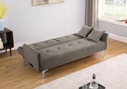 Sofa bed w/ power outlet in taupe microvelvet by Coaster additional picture 9