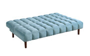 Sofa bed upholstered in durable teal velvet additional photo 3 of 8