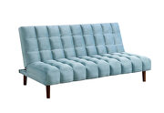 Sofa bed upholstered in durable teal velvet additional photo 5 of 8