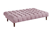 Sofa bed upholstered in durable pink velvet by Coaster additional picture 3