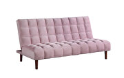 Sofa bed upholstered in durable pink velvet additional photo 5 of 7