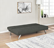 Gray finish linen-like fabric upholstery sofa bed w/ chrome legs by Coaster additional picture 8