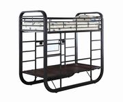Archer casual chestnut twin workstation bunk bed by Coaster additional picture 2