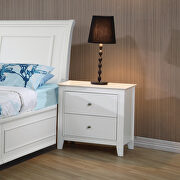 Contemporary white two-drawer nightstand by Coaster additional picture 2