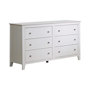 Contemporary white six-drawer dresser by Coaster additional picture 3