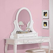 Caroline white vanity desk by Coaster additional picture 2
