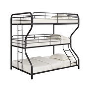 Gunmetal metal finish triple bunk bed by Coaster additional picture 2