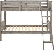 Weathered taupe finish transitional twin/twin bunk bed by Coaster additional picture 4