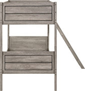 Weathered taupe finish transitional twin/twin bunk bed by Coaster additional picture 5