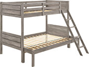 Weathered taupe finish transitional twin/full bunk bed by Coaster additional picture 2