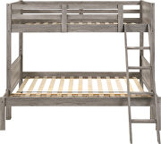 Weathered taupe finish transitional twin/full bunk bed by Coaster additional picture 3