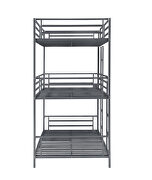 Gunmetal metal finish triple twin bunk bed by Coaster additional picture 2