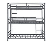 Gunmetal metal finish triple twin bunk bed by Coaster additional picture 3