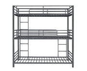 Gunmetal metal finish triple twin bunk bed by Coaster additional picture 7
