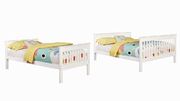 Transitional white twin-over-full bunk bed by Coaster additional picture 2