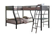 Traditional gray twin-over-twin bunk bed additional photo 4 of 3