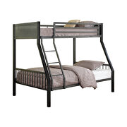 Traditional grey twin-over-full bunk bed by Coaster additional picture 2