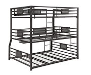 Dark bronze metal finish triple bunk bed by Coaster additional picture 2