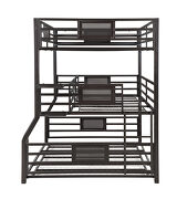 Dark bronze metal finish triple bunk bed by Coaster additional picture 3