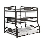 Dark bronze metal finish triple bunk bed by Coaster additional picture 10