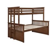 Weathered walnut twin-over-full bunk bed by Coaster additional picture 2