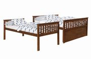Weathered walnut twin-over-full bunk bed by Coaster additional picture 3