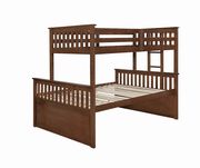 Weathered walnut twin xl-over-queen bunk bed by Coaster additional picture 3