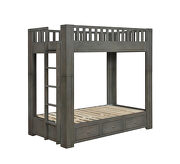 Antique gray wood finish bunk bed by Coaster additional picture 4