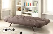 Lounge dark beige retro style sofa bed with tufted back by Coaster additional picture 2