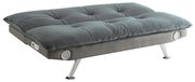 Gray padded texturized velvet sofa bed by Coaster additional picture 3