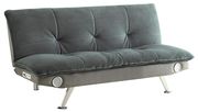 Gray padded texturized velvet sofa bed by Coaster additional picture 4
