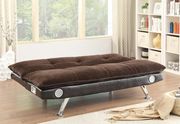 Brown padded texturized velvet sofa bed by Coaster additional picture 2