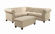 Linen fabric classic design tufted sectional sofa by Coaster additional picture 3