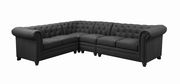 Linen gray fabric tufted sectional sofa by Coaster additional picture 8