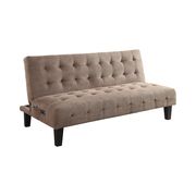 Textured beige chenille fabric sofa bed by Coaster additional picture 2