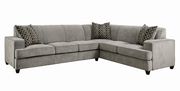 Gray spacious sectional sofa w/ pull-out sleeper by Coaster additional picture 2