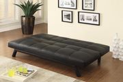 Black w/ red stitching sofa bed by Coaster additional picture 2