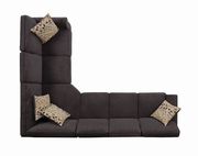 Chocolate chenille fabric sofa w/ sleeper option by Coaster additional picture 3