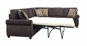 Chocolate chenille fabric sofa w/ sleeper option by Coaster additional picture 5