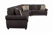 Chocolate chenille fabric sofa w/ sleeper option by Coaster additional picture 6
